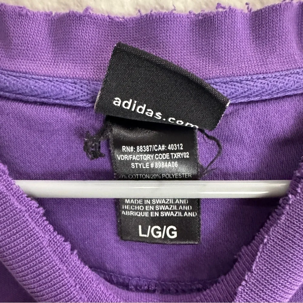 Los Angeles Lakers Adidas Vintage Pullover Sweatshirt Size Large